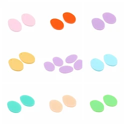 12pcs Acrylic Oval Pendants,Abstract Dangle Connectors 1Hole,Earring Parts,DIY Charms,Jewelry Supplies 16.5x24mm,ACE334