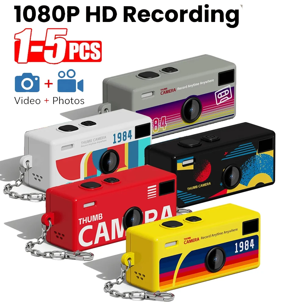 0.96-Inch 1080P Mini Digital Camera, Retro Keychain-Style Camera, Compatible with Memory Cards, Very Small Camcorder with Flash product image