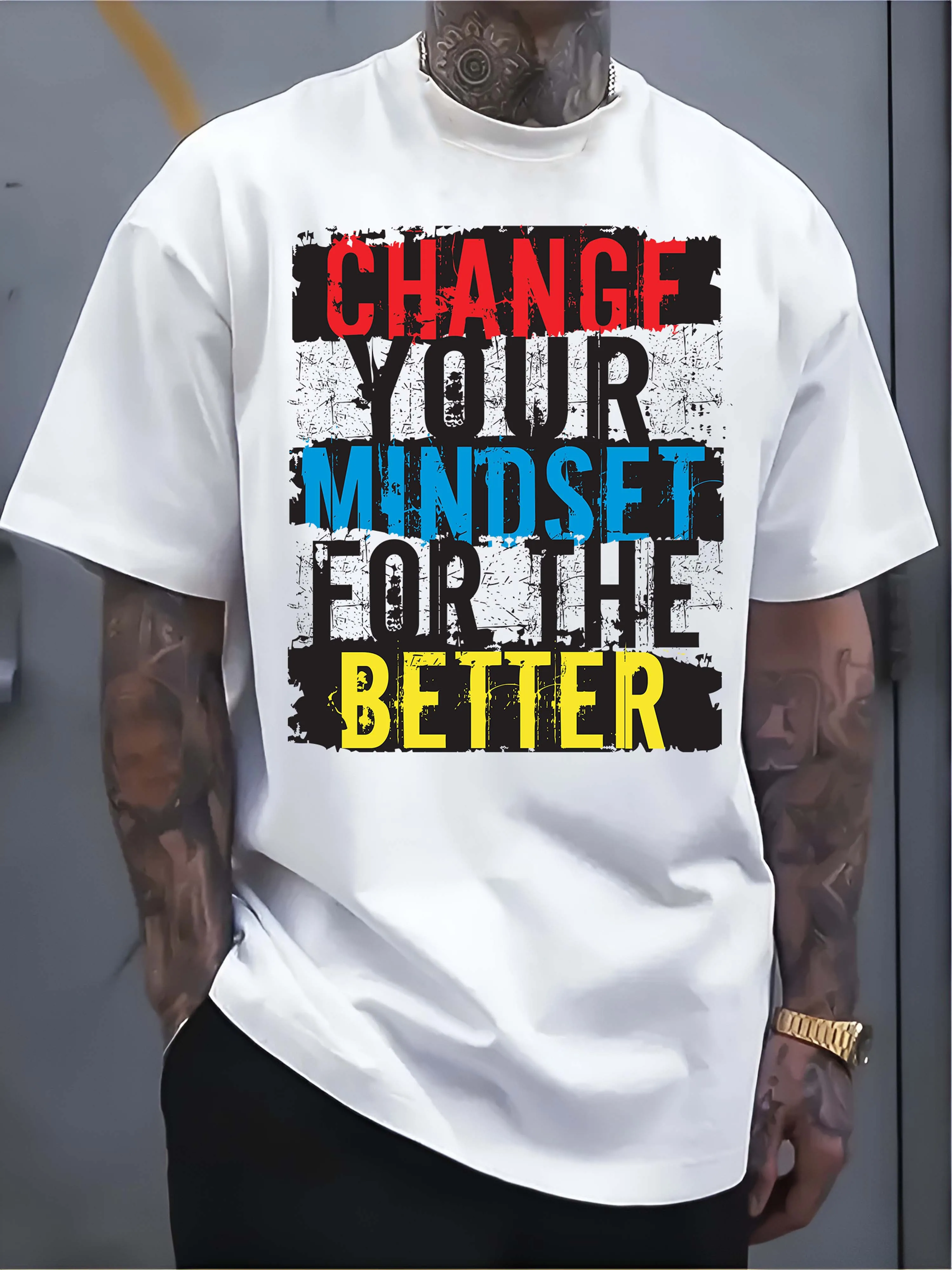 Mindset Revolution T-Shirt 100% Cotton O-Neck Short Sleeve Summer Casual Mens T-shirt Streetwear