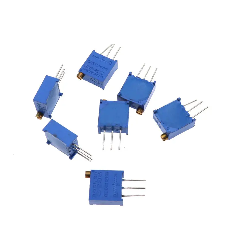 

20PCS 3296W Trimpot Trimmer Potentiometer 100R 500R 1K 2K 5K 10K 20K 50K 100K 500K 1M Precision Adjustable Resistance Multi-turn