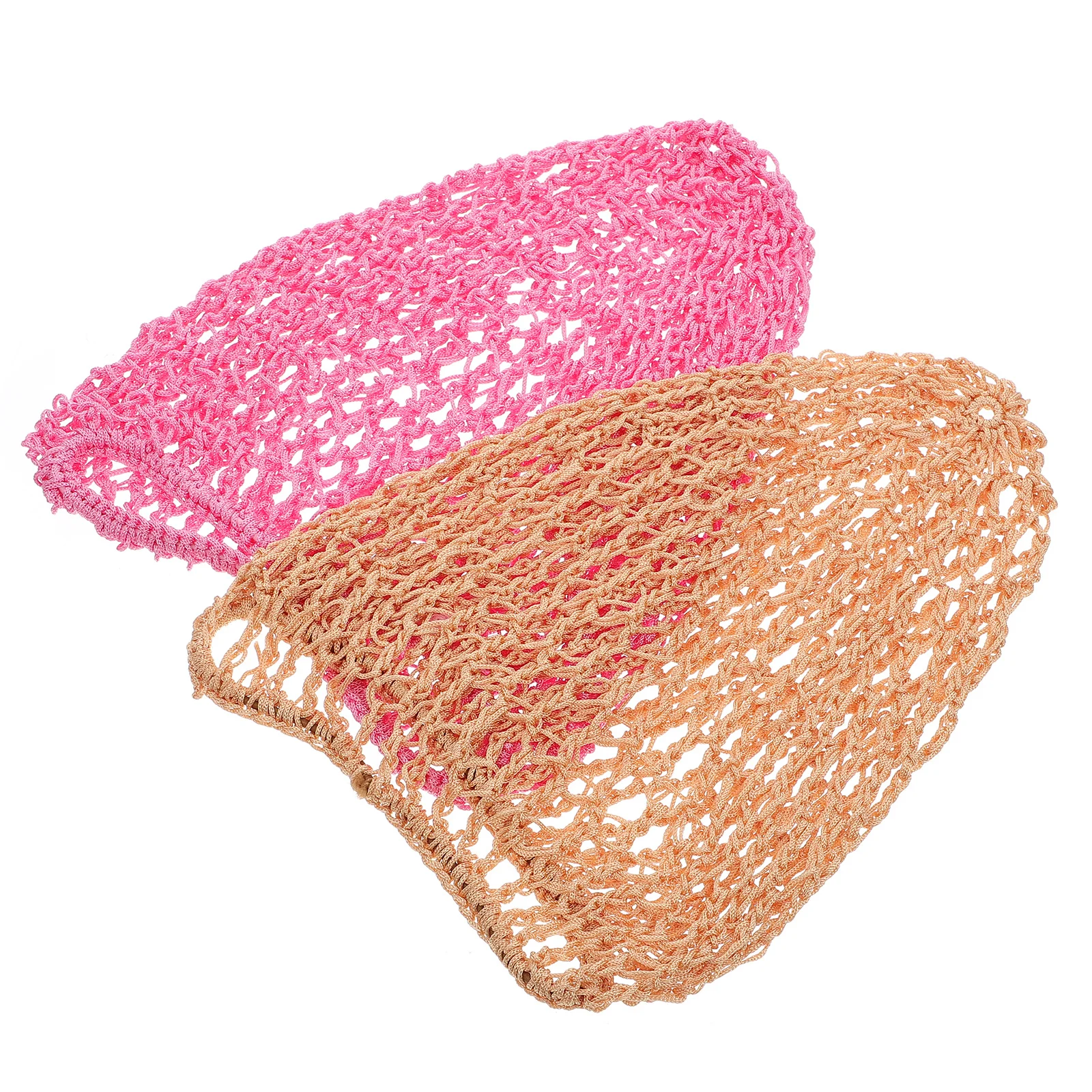 

2Pcs Mesh Crochet Hair Nets Women Long Hair Easy Wear Take Off Fine Workmanship Crochet Mesh Hairnet