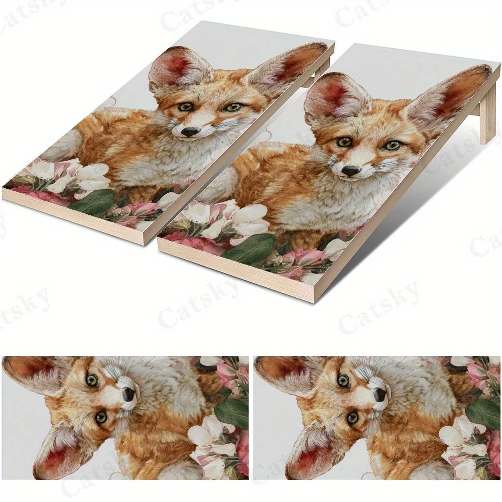 Cute Fox Among Flowers - Sandbag Board for Fitness Training, Heavy-Duty Wear-Resistant Sandbag Boards for Home Gym and Outdoor W