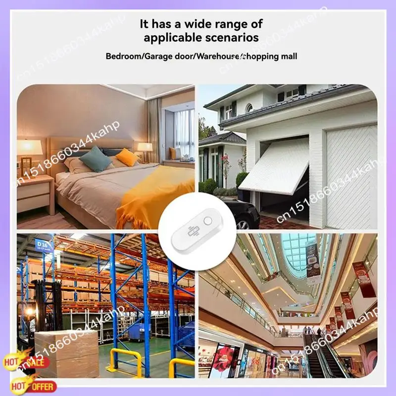 CLCU Tuya Wifi เซ็นเซอร์สั่นสะเทือนนาฬิกาปลุกเครื่องตรวจจับการสั่นสะเทือนไร้สายการตรวจจับการกระแทกแบบเรียลไทม์และการแจ้งเตือนกิจกรรมสีขาว