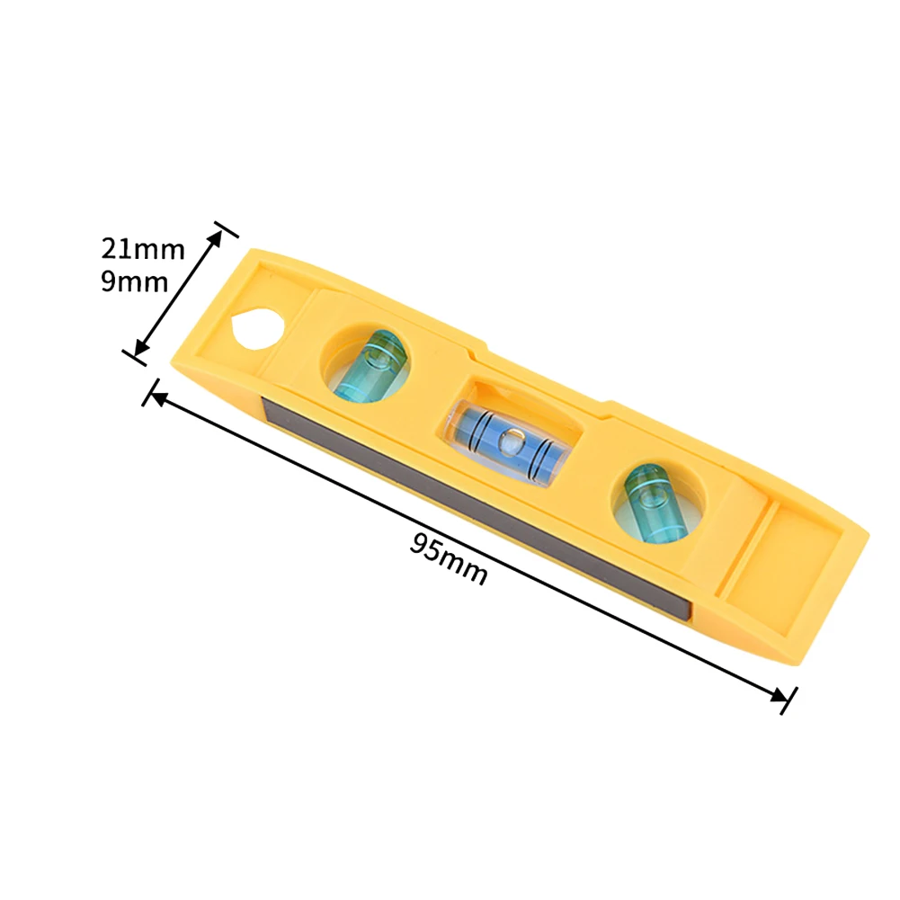 2PCS Cast Aluminum Level Tool Set With Strong Magnetic Base And 45 90 Degree Vial For Construction Measuring Layout Instruments
