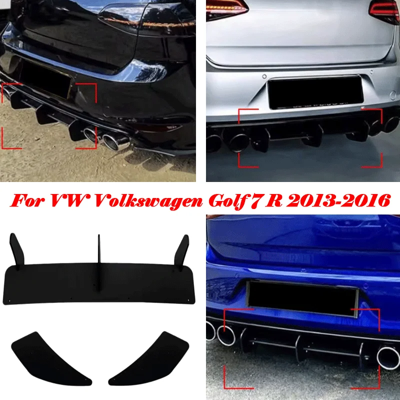 

Car Rear Bumper Diffuser Rear Side Splitters Spoiler Lip For VW Volkswagen Golf7 MK7 R 2013-2016 Exterior Accessories