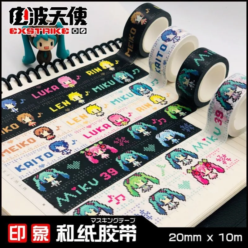 

Cartoon Animation Peripheral Hatsune Miku anime Washi Tape Handdade DIY Handbook Decoration Sticker Waterproof car sticker