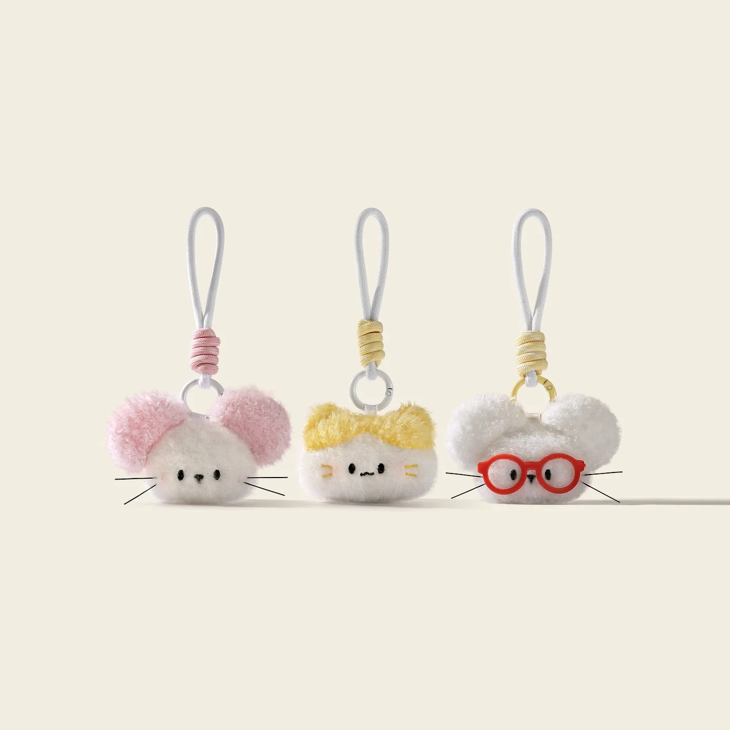 New Plush Cat Mouse Keychains For Women Bag Pendant Car Key Chains Jewelry Gift Decoration Accessories