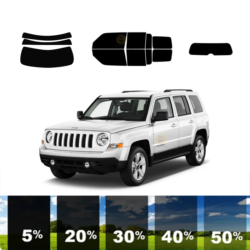 precut Removable Window Tint Film For Car 100% UVR 5%-70%VLT Heat Insulation Carbon ﻿For JEEP PATRIOT 4 DR SUV 2007-2017