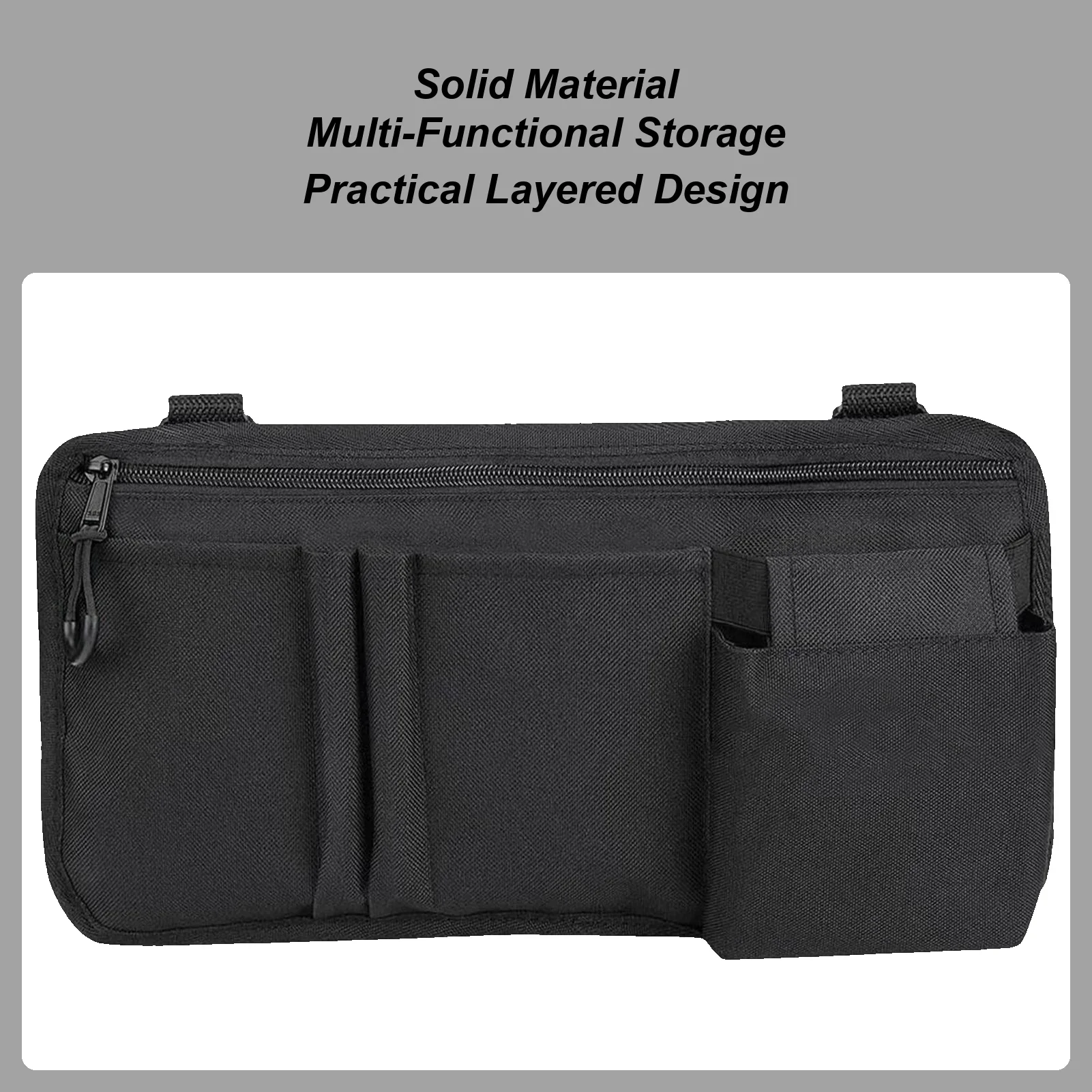 Wheelchair Side Bag Travel Pouch with Cup Holder Wheel Chair Bag for Travel Seniors Outdoor Electric Wheel Chair Drink Phone