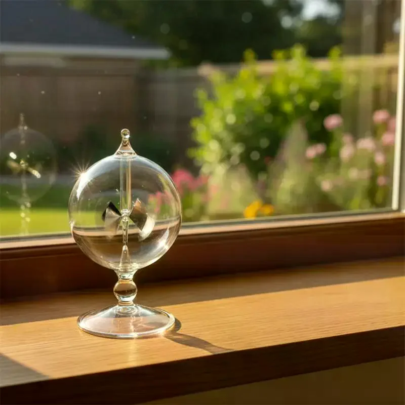 Solar Power Crookes Radiometer Light Pressure Windmill Bolometer 14cm*7.5cm