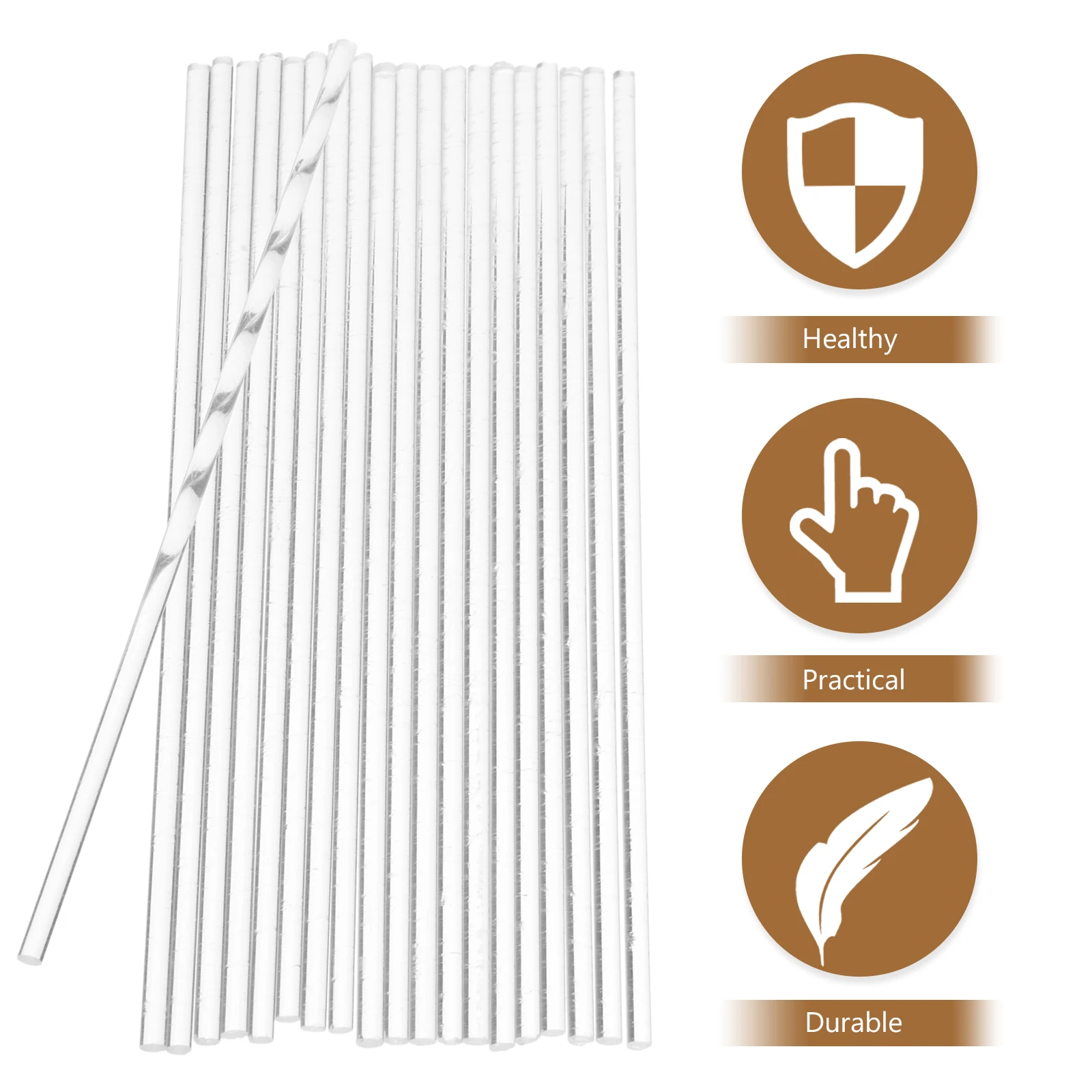 

20Pcs Acrylic Lollipop Sticks DIY Candy Picks Smooth Surface No Burrs Long Time Use Party Lollipop Sticks