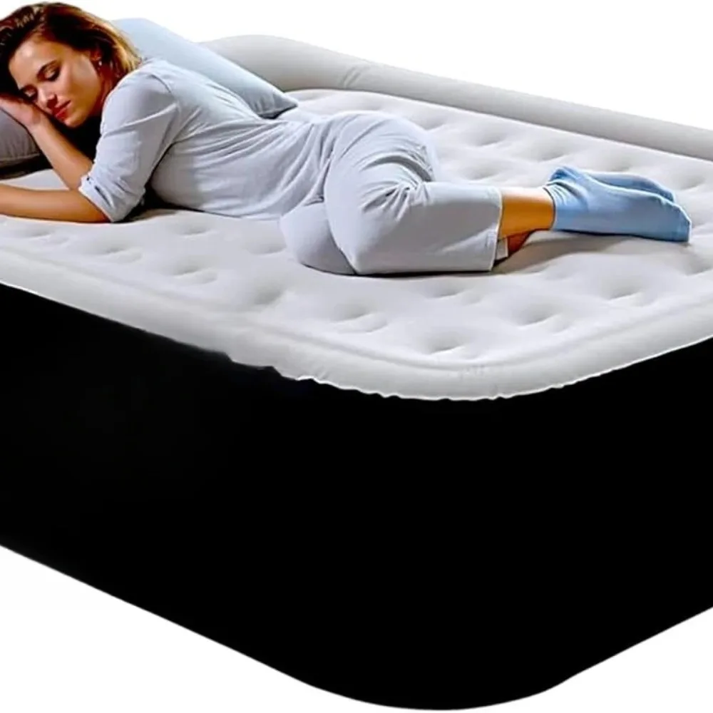 Air Mattresses-Pillow Top Plush Full Size with Built-in Pump for Home, Camping & Guests, 16