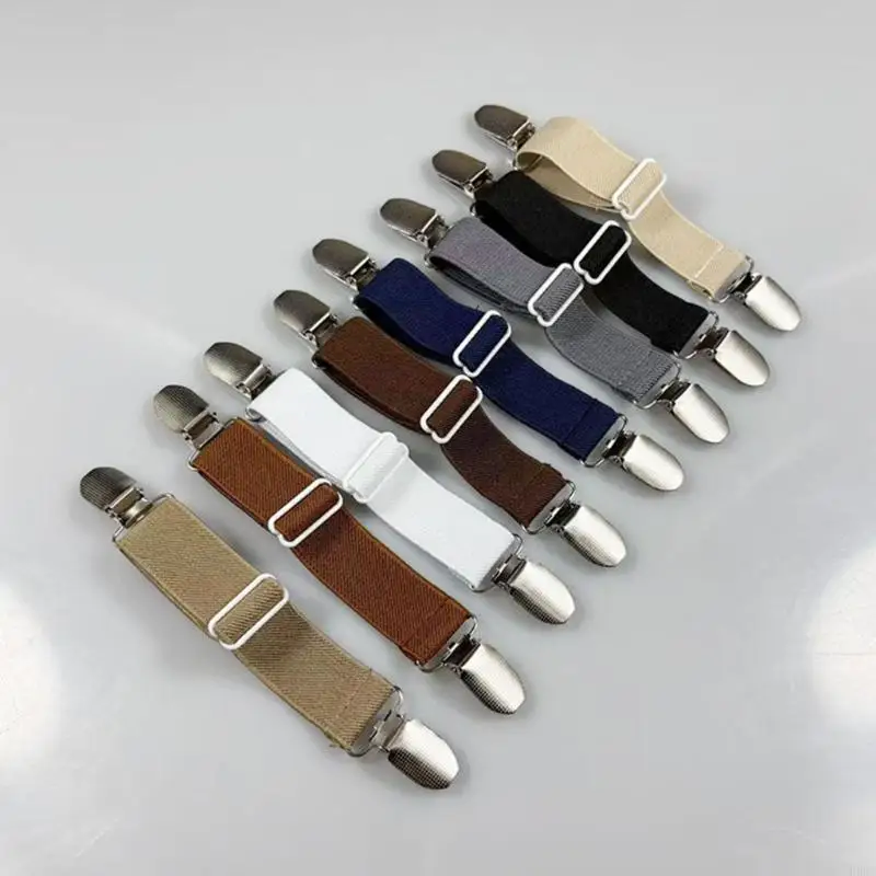 H8WB مقابض كعب قابلة للتخصيص للانزلاق على الأحذية حزام حذاء مرن مع أبازيم معدنية تصميم مانع للانزلاق للبغال والقباقيب #5