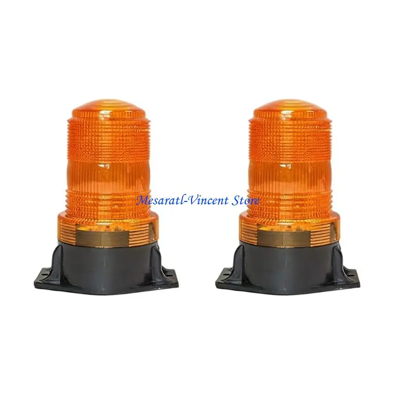A70F 2Pcs Bright Golden Red Emergency Light Flashing Warning Light for Vehicle Roof Mounting In Whole Weather Conditions