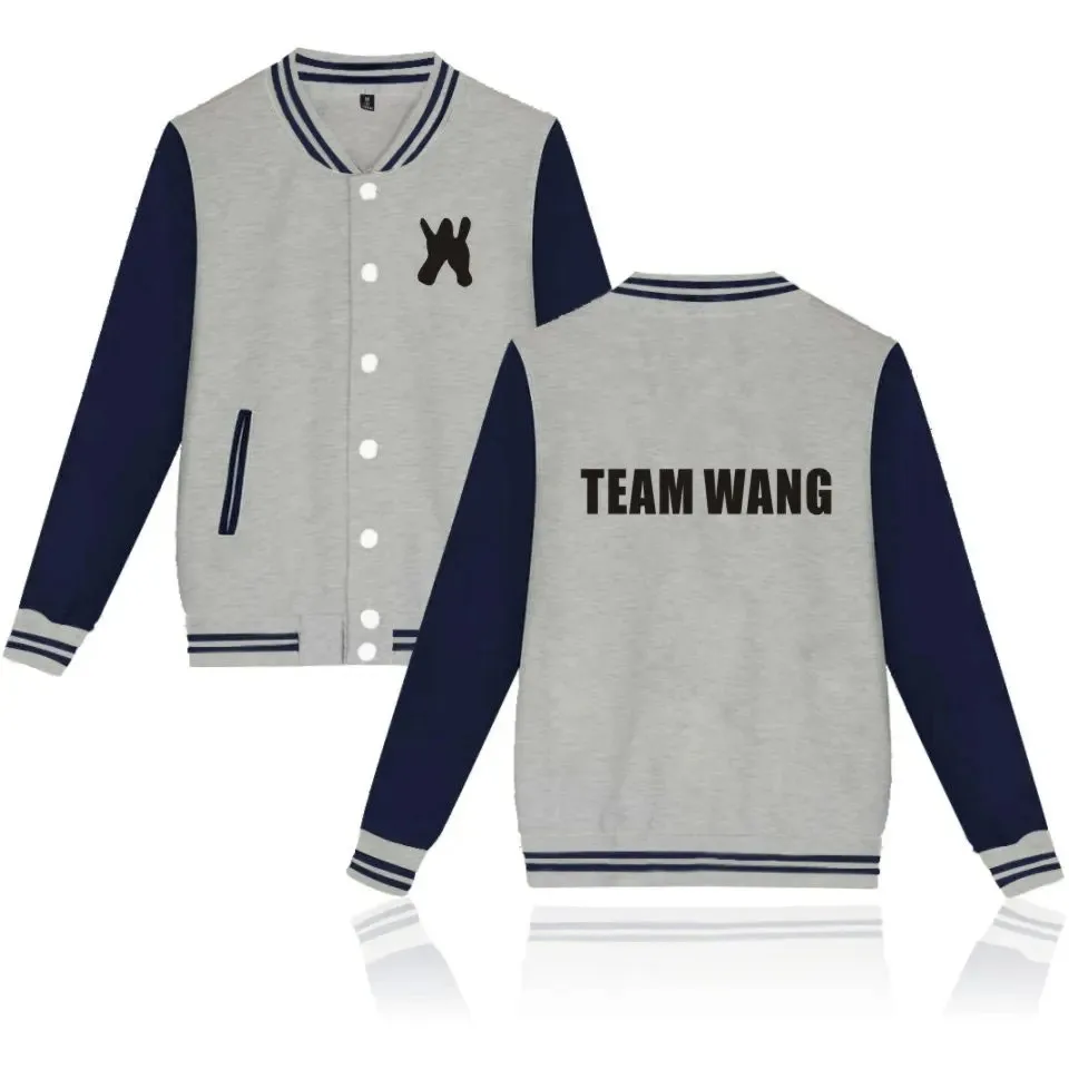 Kpop got7 jackson team wang printed fashion men women baseball jacket hoodies casual sweater long sleeve jackets coats tops