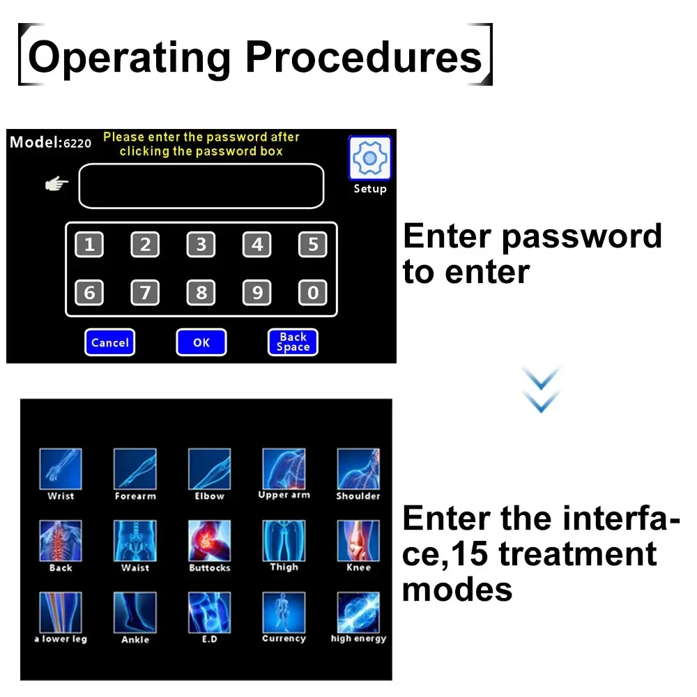 رائجة البيع آلة العلاج بالمستخدمين الهوائية لعلاج الضعف الجنسي لتخفيف الآلام 12Bar المهنية موجة الصدمة الجسم ، الدفع المتقدم