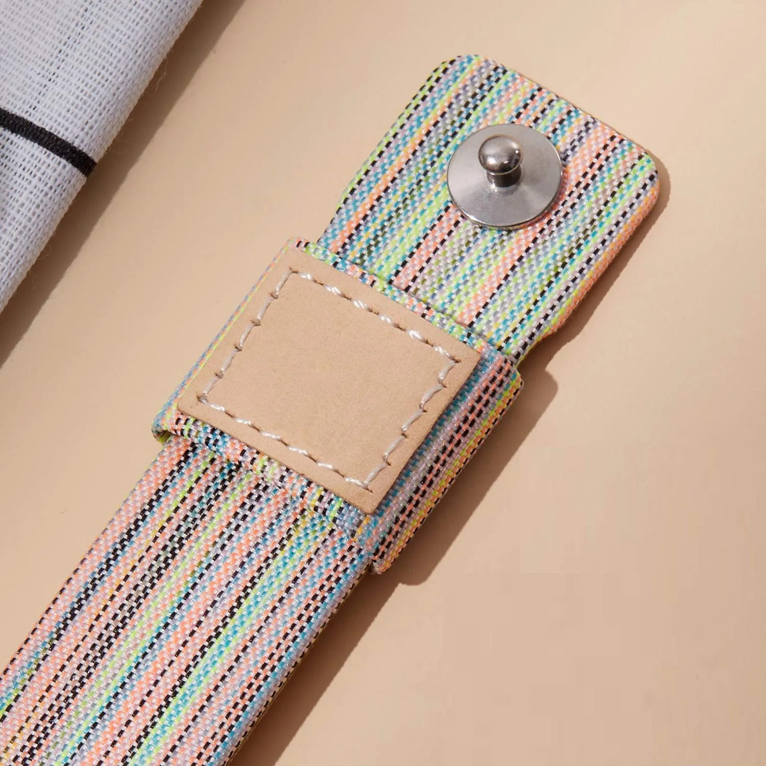 Canvas fabric leather strap, compatible with Apple Watch Series 987654321 strap, canvas VS leather personality strap