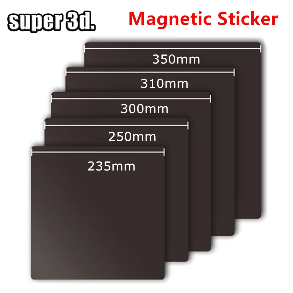 Magnetic Sticker With 3M Adhersive180/220/235/250/310/350mm Magnetic 3D Printer Bed Base Build Plate Tape for Ender3 CR20 K1 Max