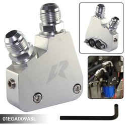 LR Oil Cooler Adapter FilterI Fit AN10 GM For Corvette C5 C6 C7 LS1 LS2 LS3 LS6 Gen IV Engines LSX VE HSV Black/Silver