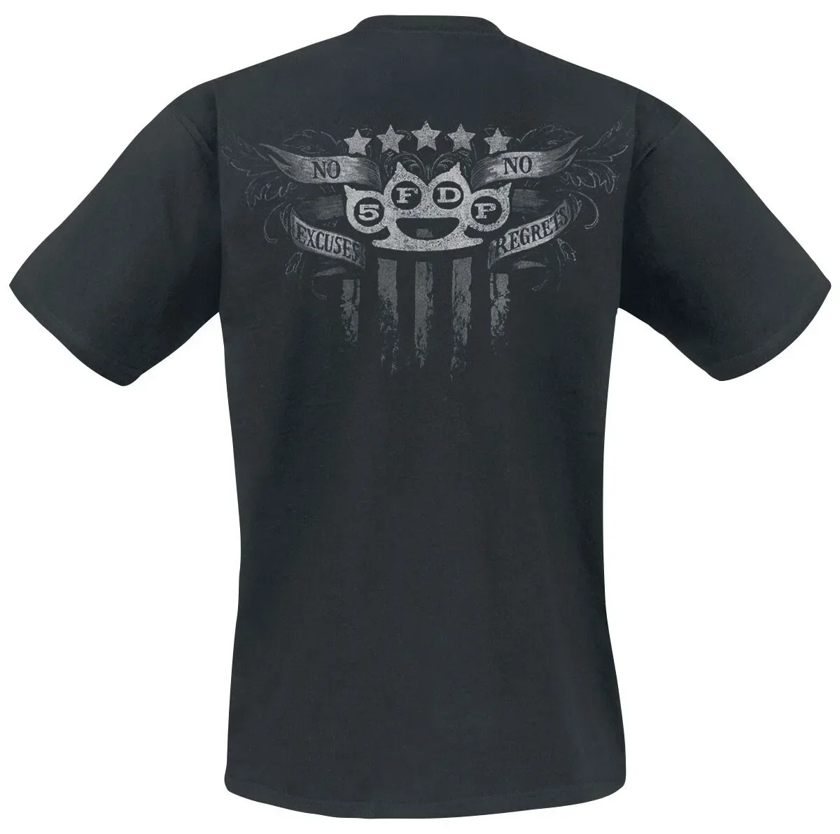 Vintage Five Finger Death Punch Red Brass Knuckle T-Shirt im Old-School-Metal-Stil – Detail 7