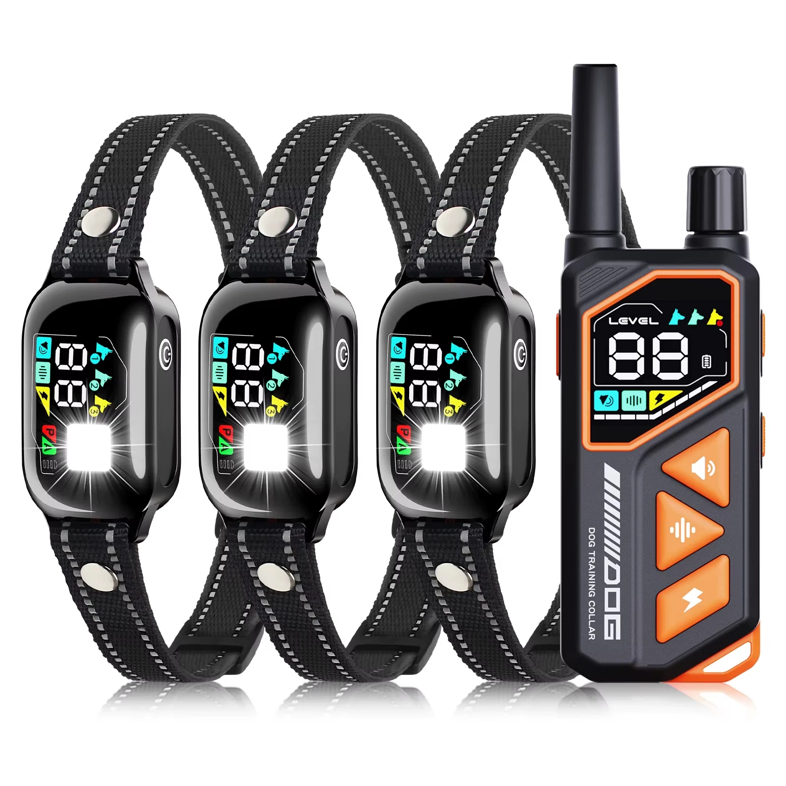 

New AI 2 in 1 Automatic Dog Anti Bark Collar,3300Ft Dog Training Collar for All Size Dogs,IPX7 Waterproof Dog Electric Collar