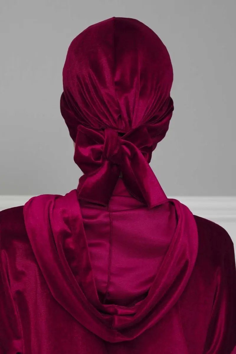 Belted Fluwelen Bone Cherry Rot