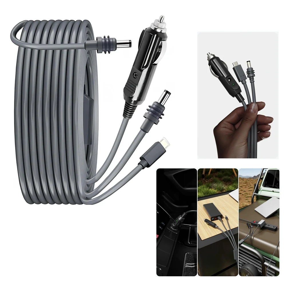 

3/5M For Starlink Mini 3 in1 USBC/DC/Car Charger To Dc Power Cable Multifunctional Waterproof Cable For RV Yacht Plug and Play