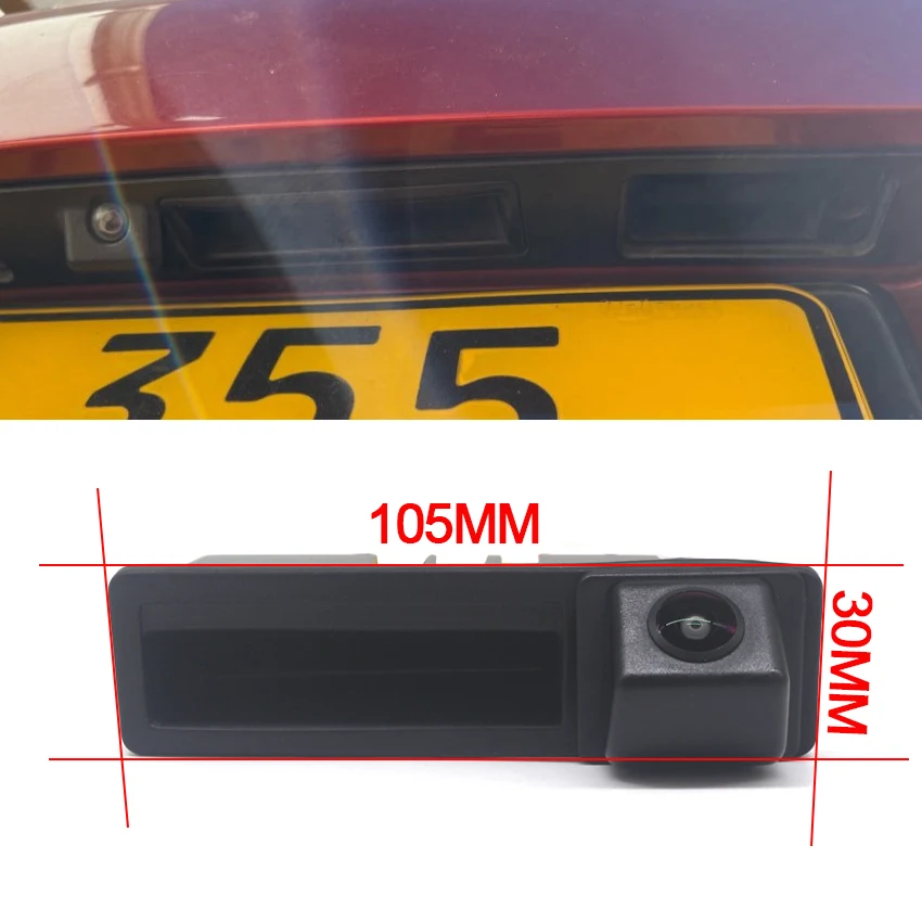 CCD HD Fisheye Rear View Camera For Audi Q7 4L 2005~2013 2014 2015 Car Backup Trunk Handle Reverse Parking Monitor Night Vison