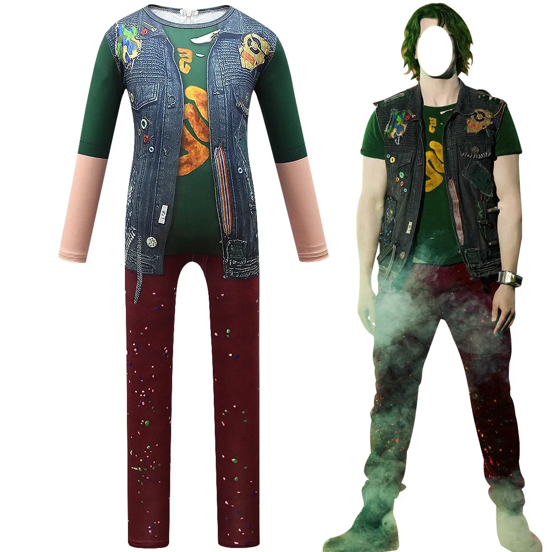 Zombie 2 kostiumy na Halloween dla dzieci Cartoon Bucky Zed Cosplay body chłopięce kombinezony wydajnościowe odzież imprezowa dla dzieci