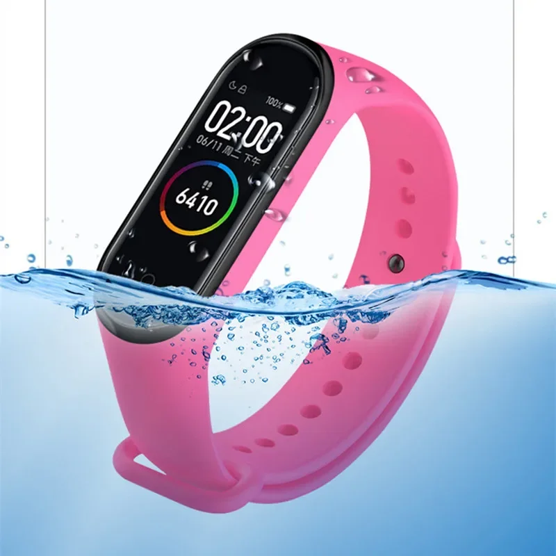 Pulsera deportiva de repuesto para Xiaomi Mi Band 3, 4, 5, 6, 7, correa de silicona para reloj inteligente