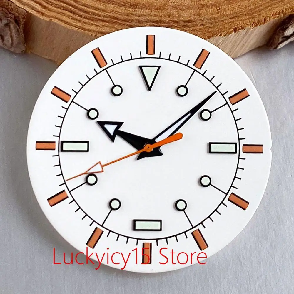 33.5MM Watch Dial White/Blue/Black Face Luminous Marks for NH35 NH36 ETA 2824 Miyota 8215 Watches Accessories Watch Parts