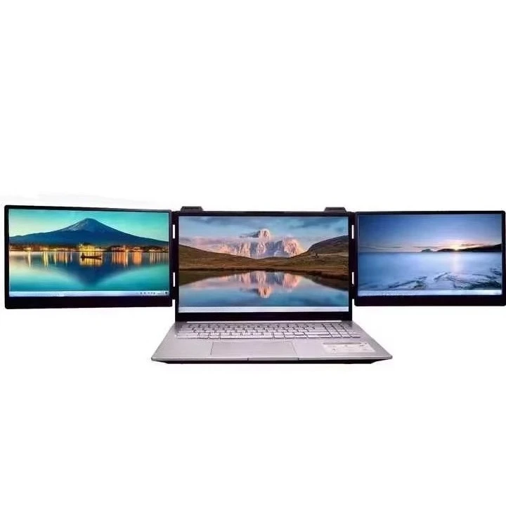 

OEM 15.6 16 Inch Laptop Triple Screen Extender logo Customization Type-C Port Dual Display Portable