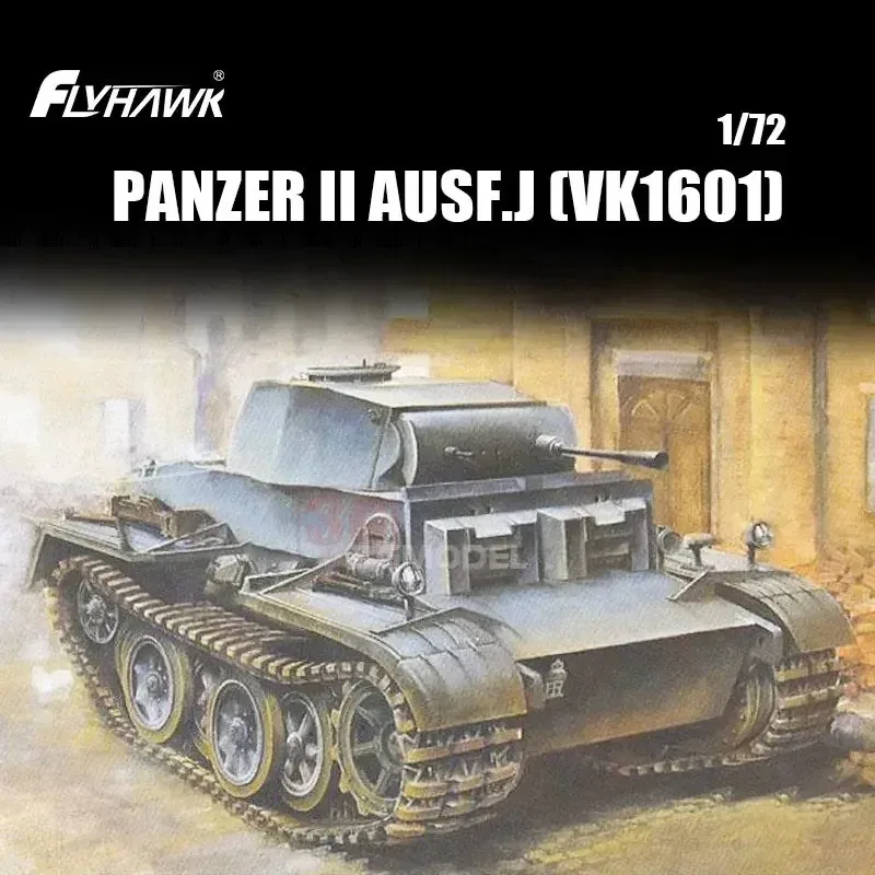 

Flyhawk tank model kit FH3005 Pz Kpfw II Ausf J (VK16.01) 1/72 Scale Assembly plastics model kit