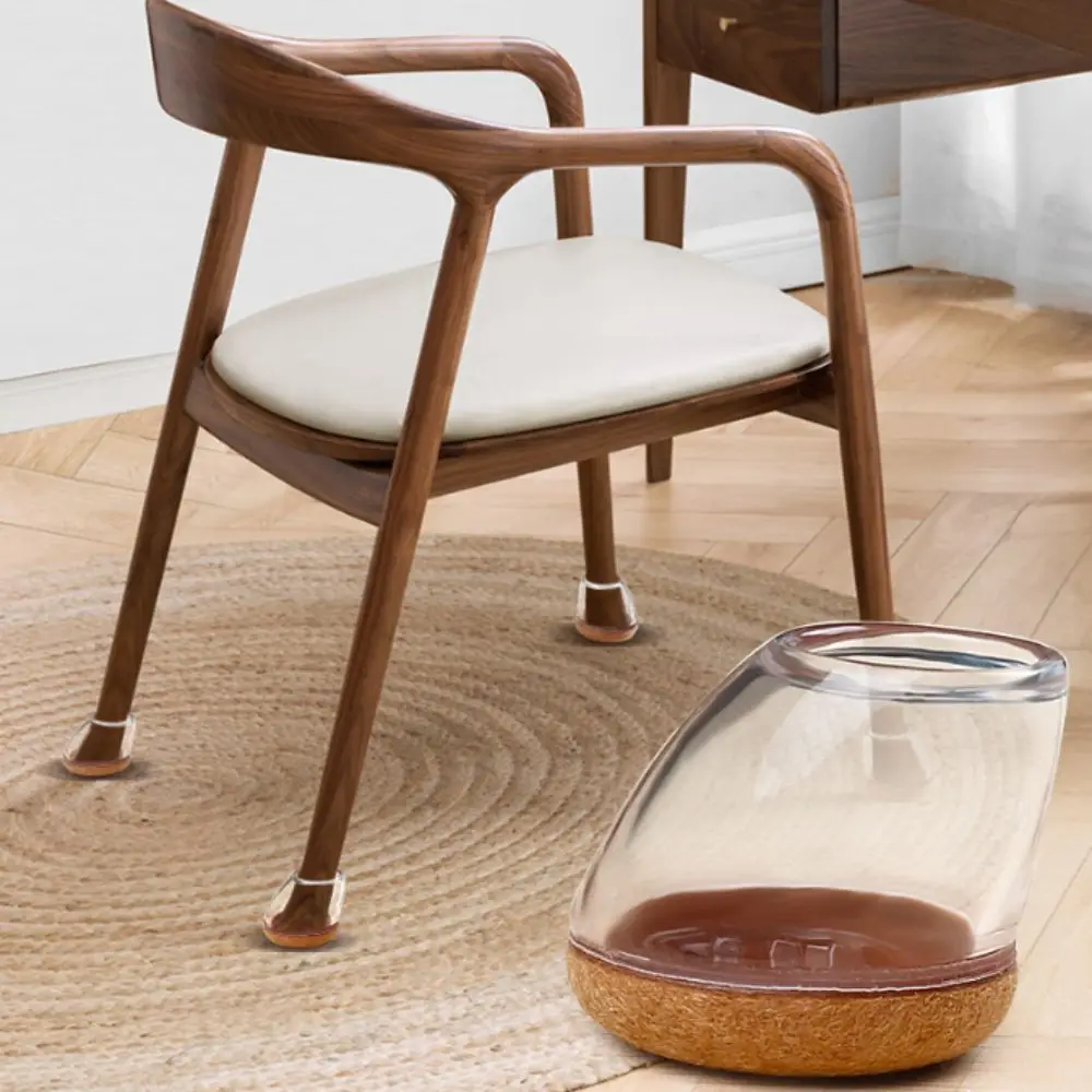 

Silicone Material Silicone Chair Leg Protectors Felt Surface 15-25° Slanted Non-Slip Floor Protectors Flexible Design