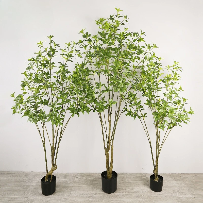 simulation green plants, horse drunk wood, decorative indoor hotel multi-pole hanging bell feel simulation