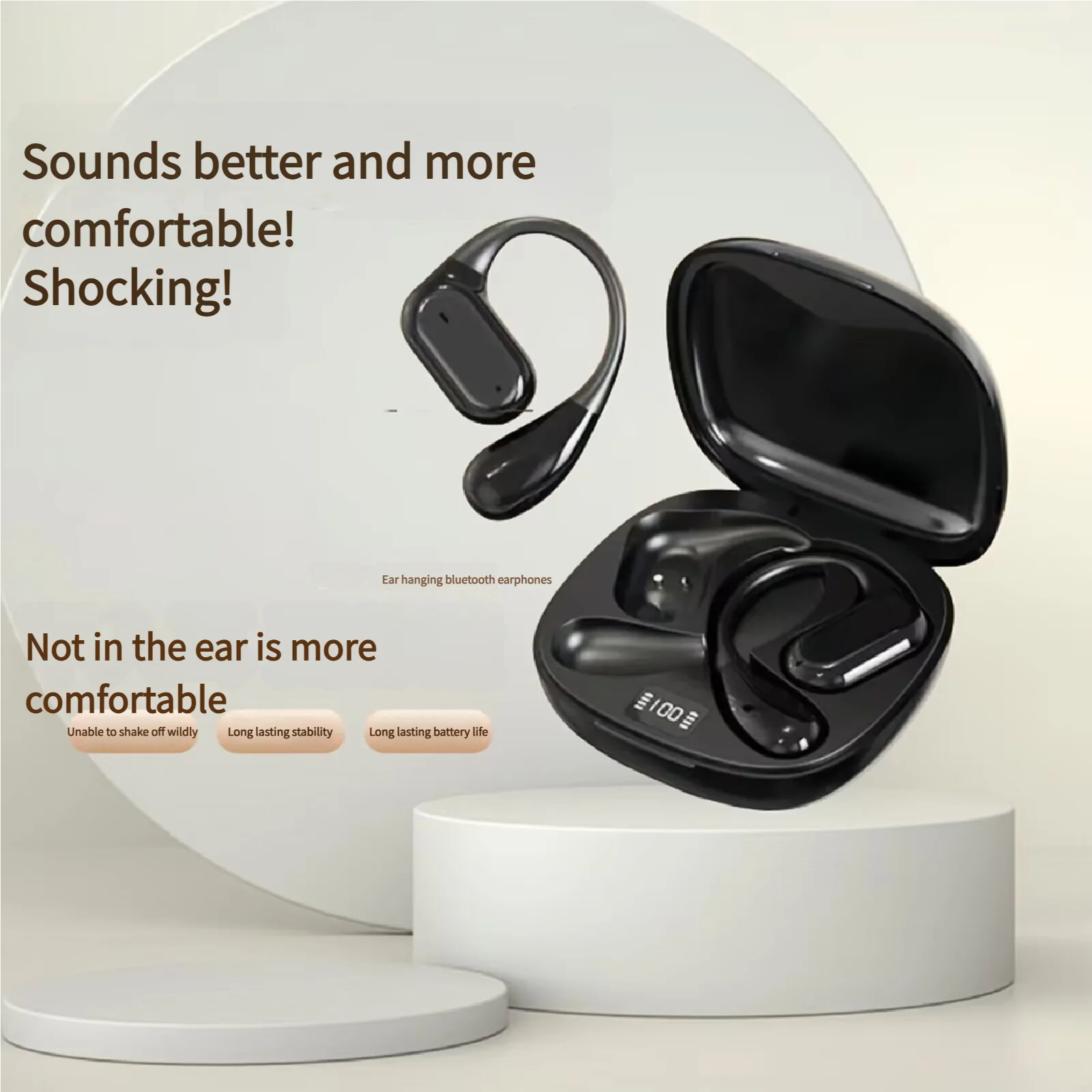 Q15 Open Ear Non In Ear High F - Silicone Ear Hooks Sports Headphones ulasan dan harga