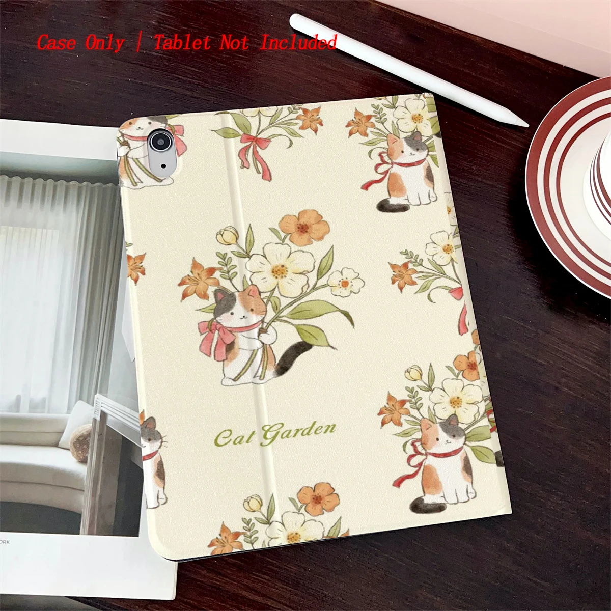 

Магнитный чехол для ipad ferlPad 11th A16 pro Air 13 11 M3 M2 M4, чехол для милого котенка, стильный узор