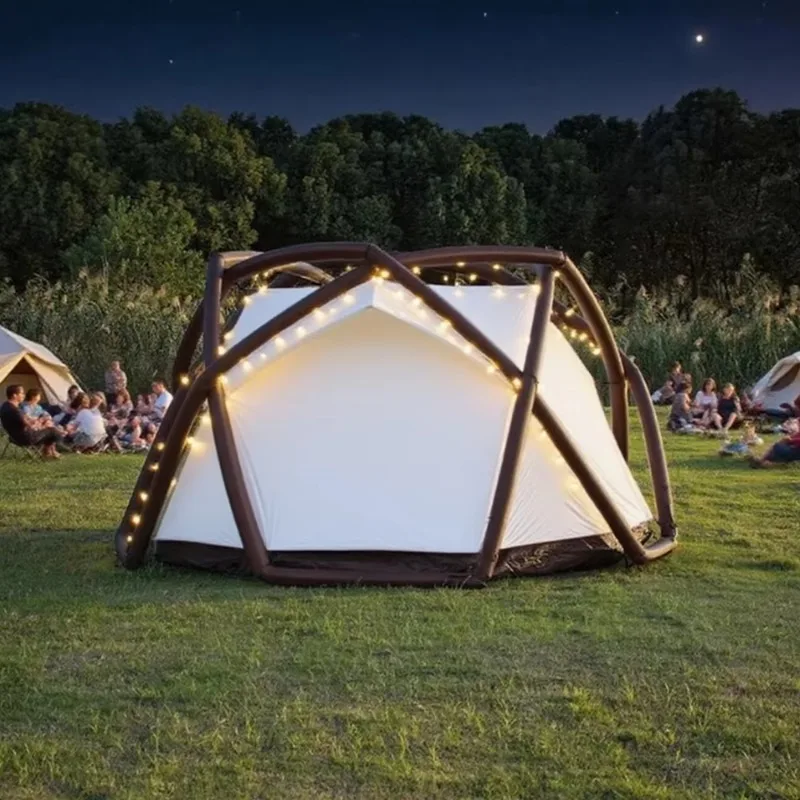 Premium Camping Tent Customized Design Double-Decker Mosquito Proof Luxury Quick Open Airtight Inflatable Tent