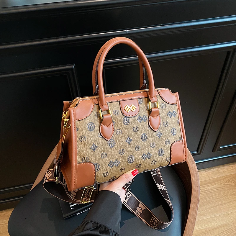 حقيبة كتف كلاسيكية أنيقة للنساء من الجلد بتصميم كلاسيكي على الكتف حقيبة يد فاخرة لملابس يومية أنيقة #5