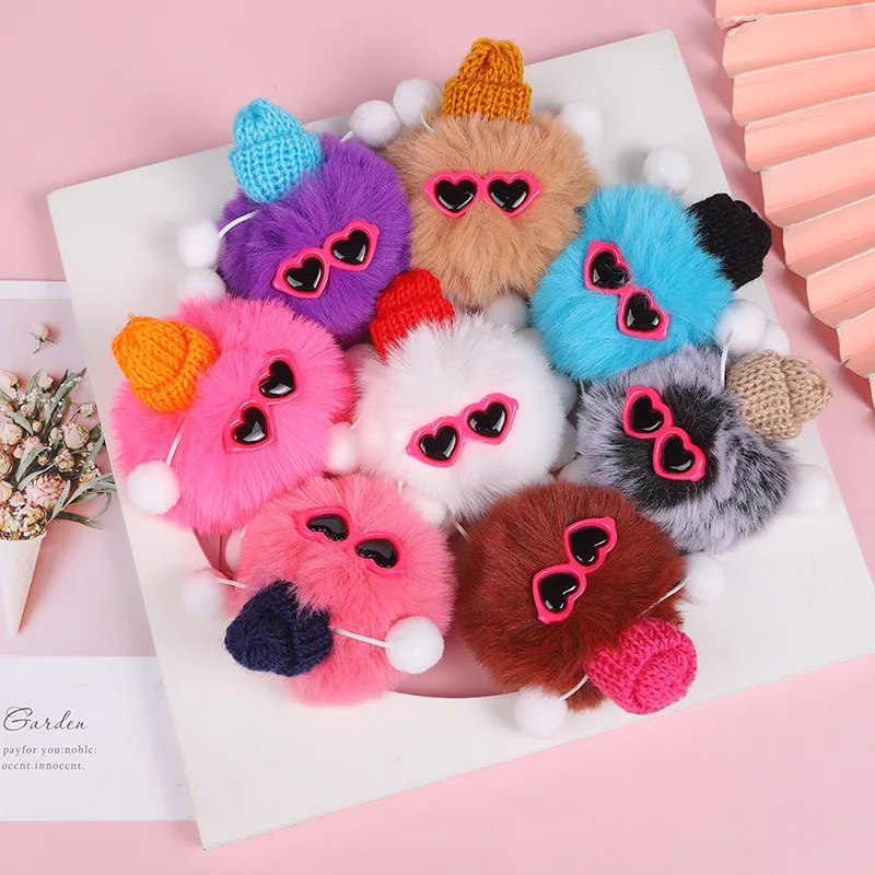 

100pcs/lot Cute Doll Ball Elf Keychain Pendant Rabbit Fur Cartoon Plush Bag Accessorie,Deposit First to Get Discount much