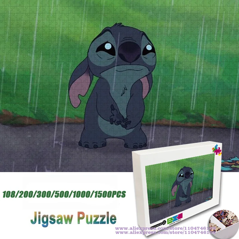 

Пазл-головоломка с персонажами аниме Диснея, 108/200/300/500/1000/1500 шт., интеллектуальные пазлы для детей, украшение дома