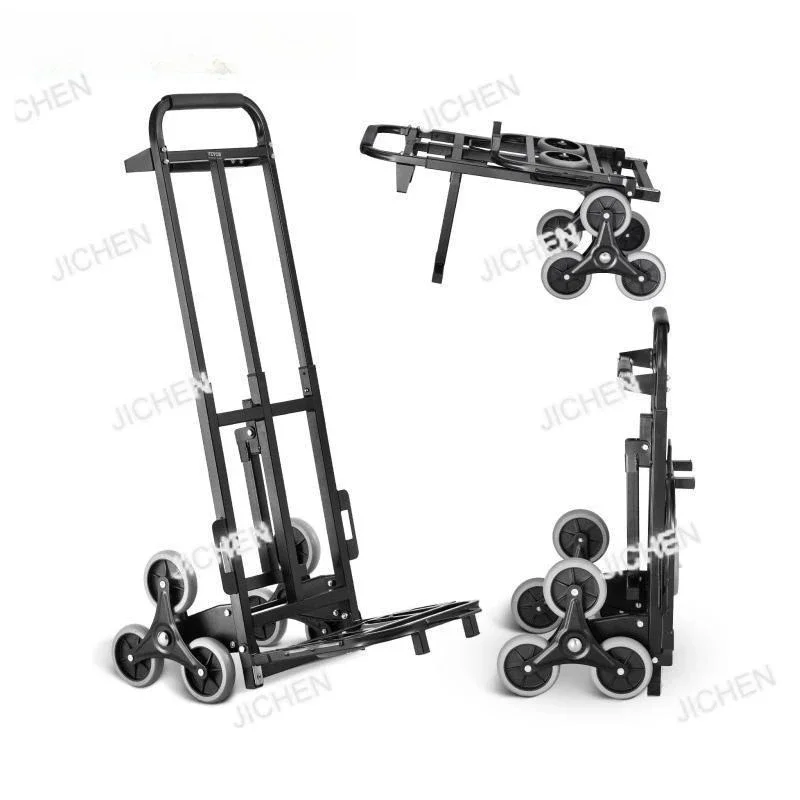 عربة تسلق الدرج HS 460 رطل قابلة للطي شاحنة يدوية دوللي مع مقبض 6 عجلات وحبال مرنة للتسوق مستودع متحرك #2