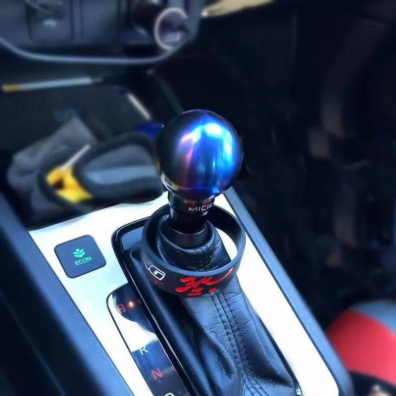 TC4Ti titanium alloy Gear Shift Knob For Hond AT Press down to unlock