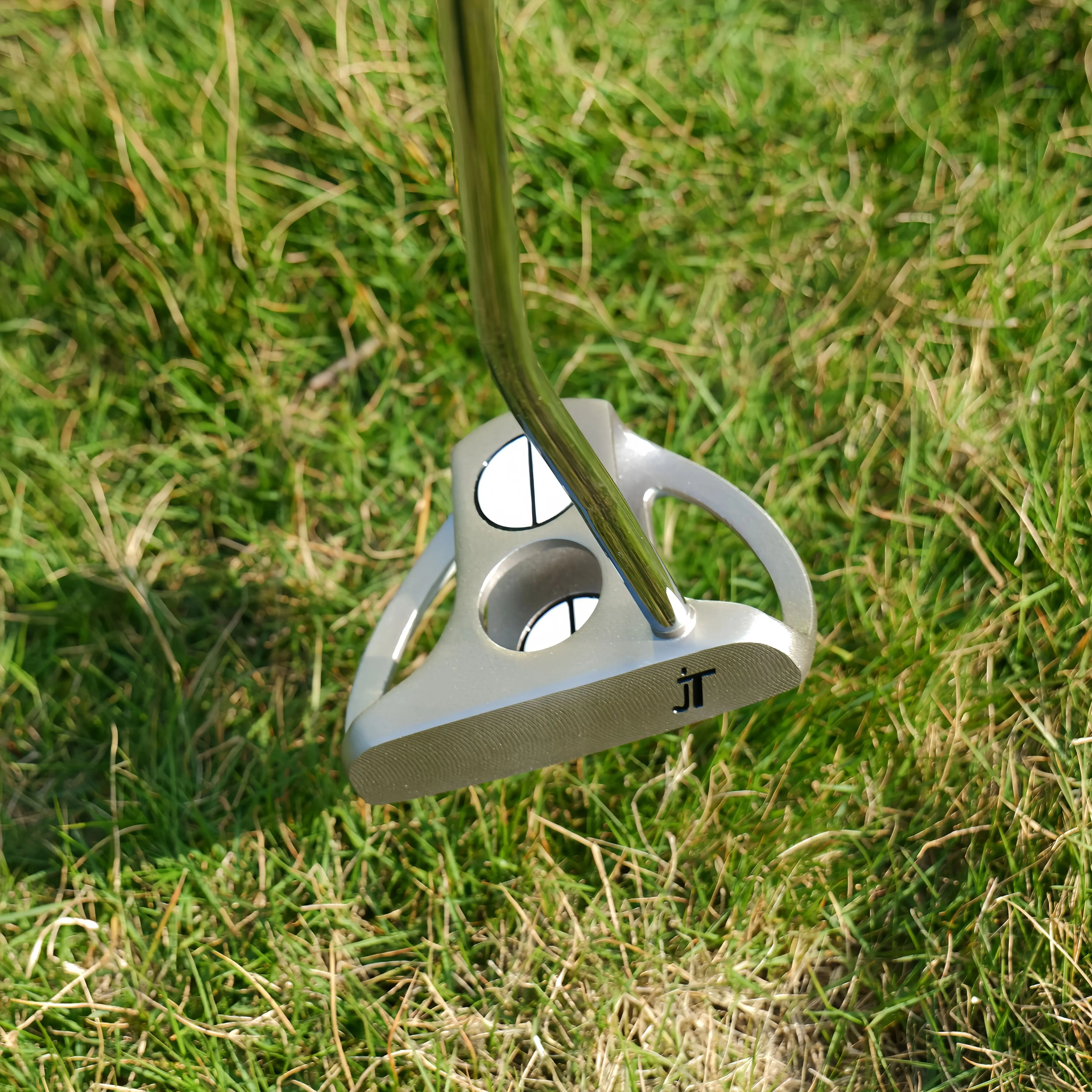 TOup Hdge Golf Putter Semi-Hollow Double Bend Neck Low CG High Forgiveness CNC Stainless Steel Club