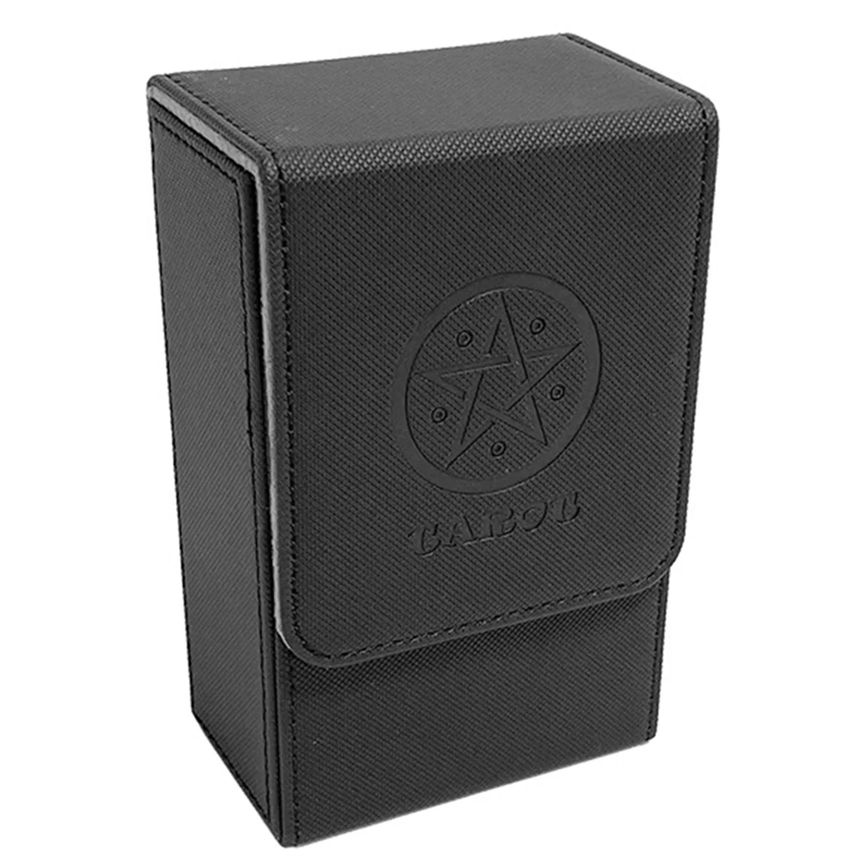 Black Tarot Card Storage Box PU Leather Game Poker Deck Card Frame