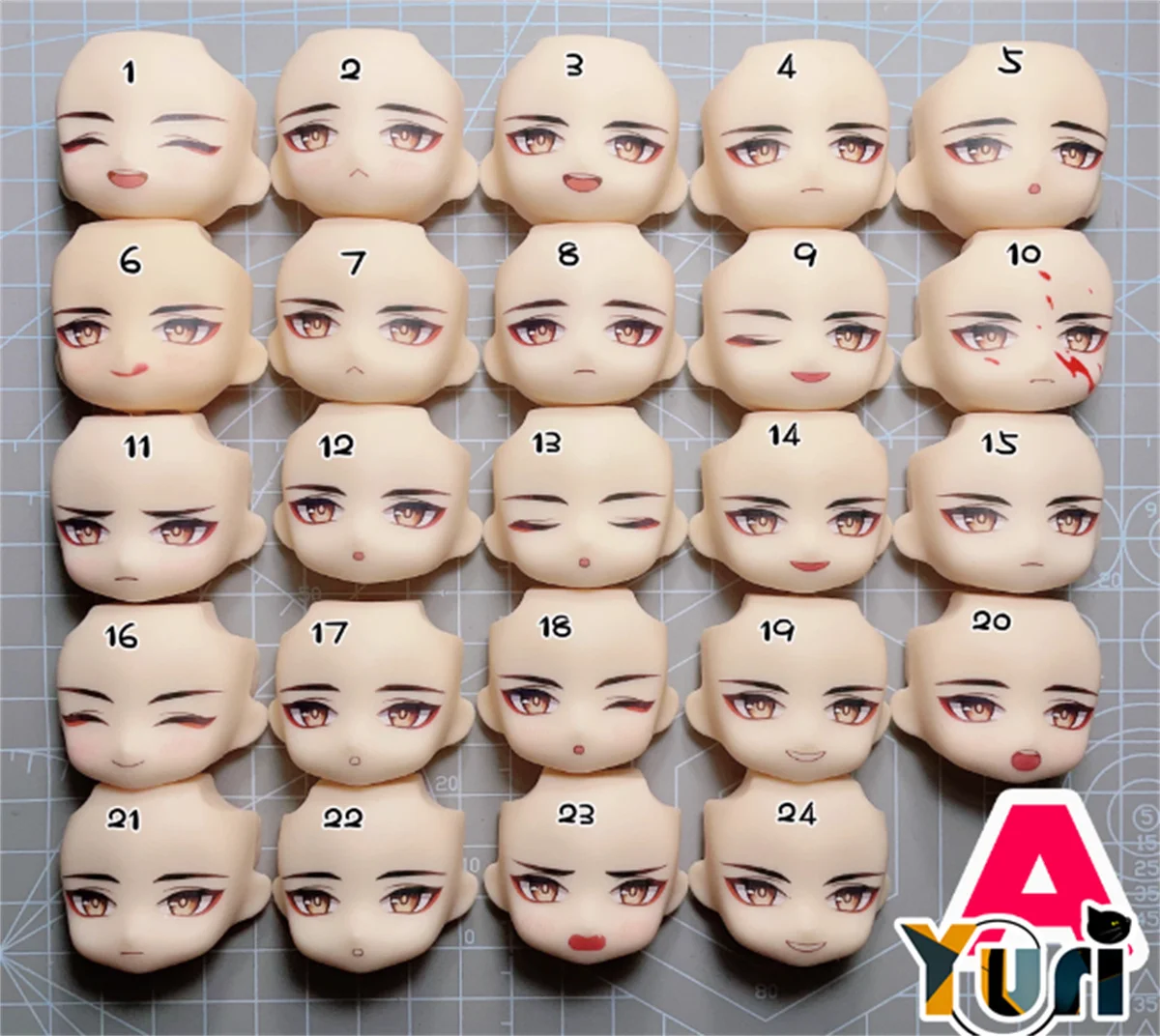 Yuri Anime Genshin Impact Zhongli Zhong Li Handmade OB11 Water Paste Face Alternate Child Face Expression Game Cosplay C