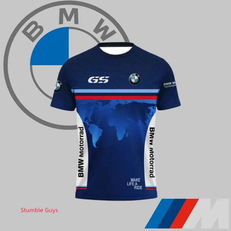 

BMW Мужская летняя футболка с коротким рукавом M Power Модная повседневная спортивная мотоциклетная гоночная машина Брендовая экипировка