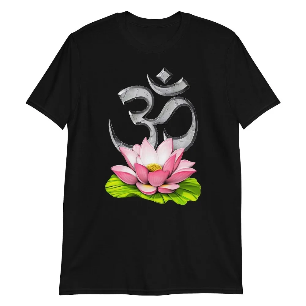

Om Lotus Flower Yoga T-Shirt Zen Meditation Tee Graphic Tees Kawaii Clothes Aesthetic Clothes
