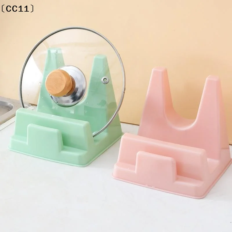 2Pcs Plastic Pot Lid Holder Bracket Shelf Kitchen Pot Lid Holder No Drilling Required Countertop Organizer For Pan Covers〔CC11〕