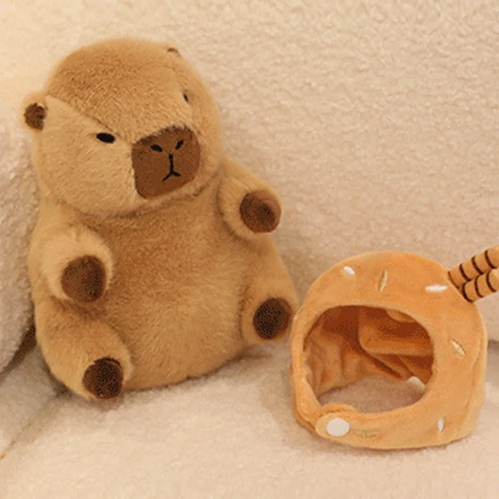 

Kawaii мороженое конус капибара съемная пушистая кукла капибара милая мягкая капибара мягкая кукла для девочек